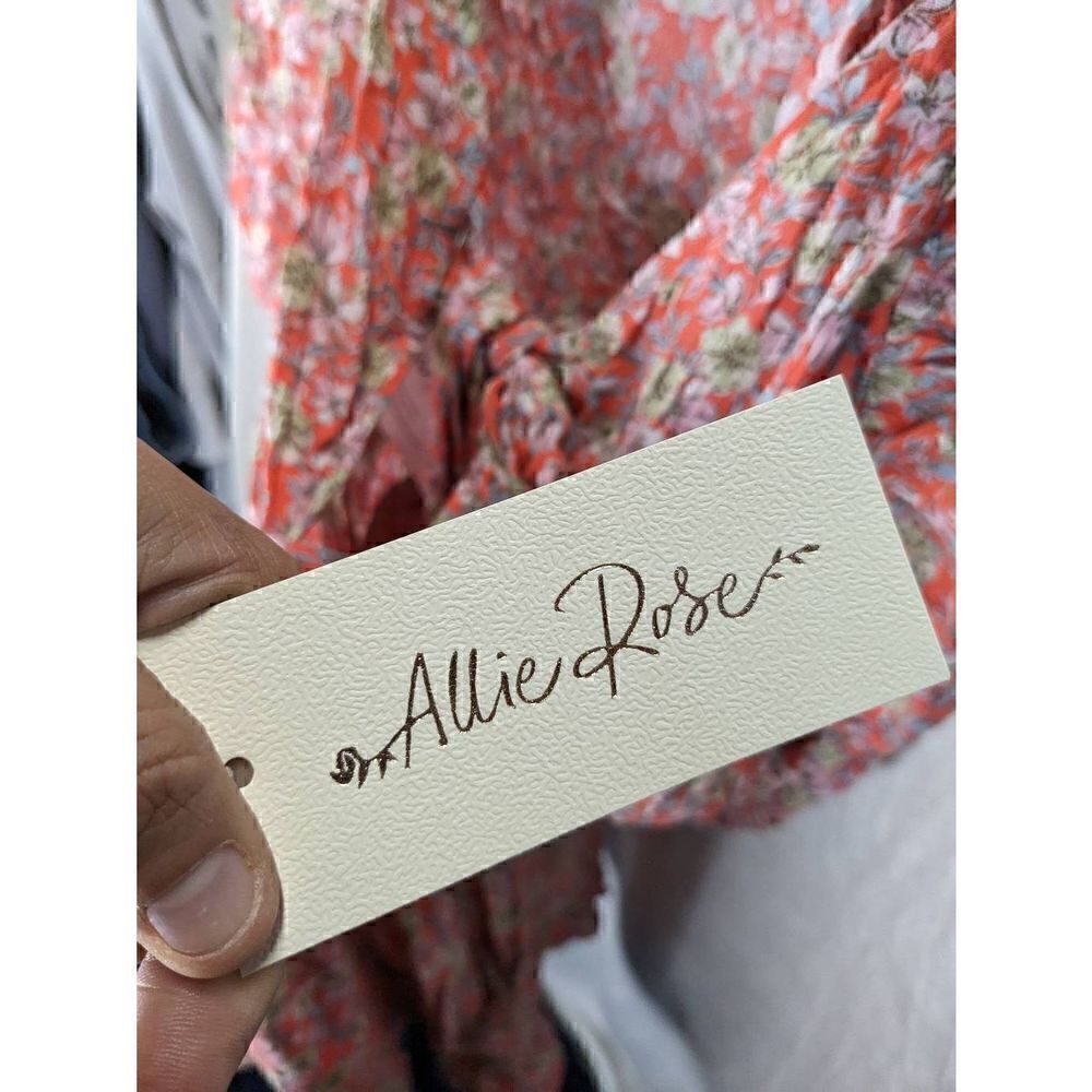 NWT Allie Rose Boutique Rayon Romper Floral Mini Tie Back M Medium - Picture 6 of 8